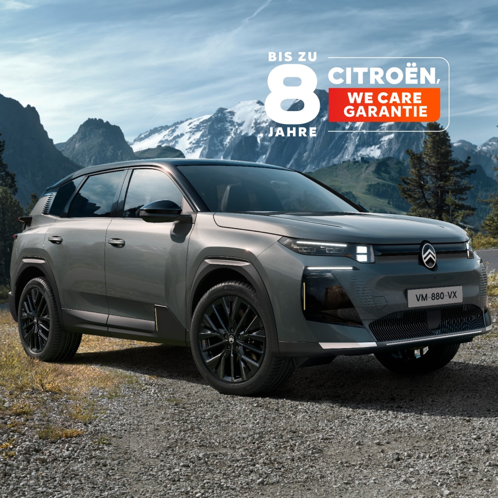 Dreiviertel-Frontansicht C5 Aircross zeigt geräumigen SUV-Komfort, High-Tech-Ausstattung und Premium-modernese Präsenz