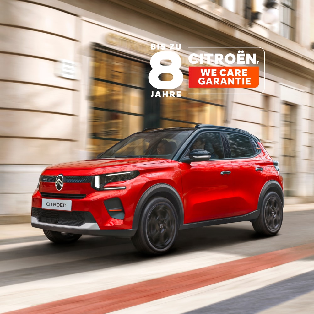Dreiviertel-Frontansicht des Citroën ë-C3 Elektro-SUV präsentiert aerodynamisches Design für komfortable, erschwingliche Stadtmobilität.