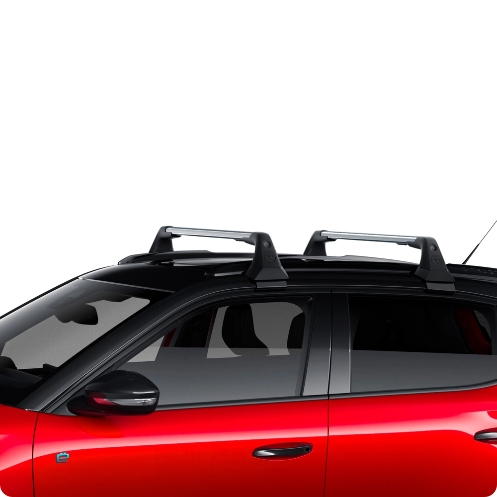 Nahaufnahme der Citroën ë-C3 Van Anhängevorrichtung, die vielseitige Anhängelösungen und erweitertes Ladepotenzial hervorhebt.
