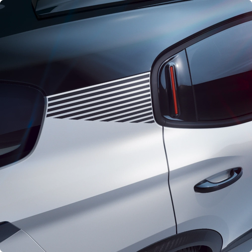 Side exterior view of Citroën ë‑C3 Aircross electric SUV highlighting bold SUV design for confident, modern and affordable mobility.