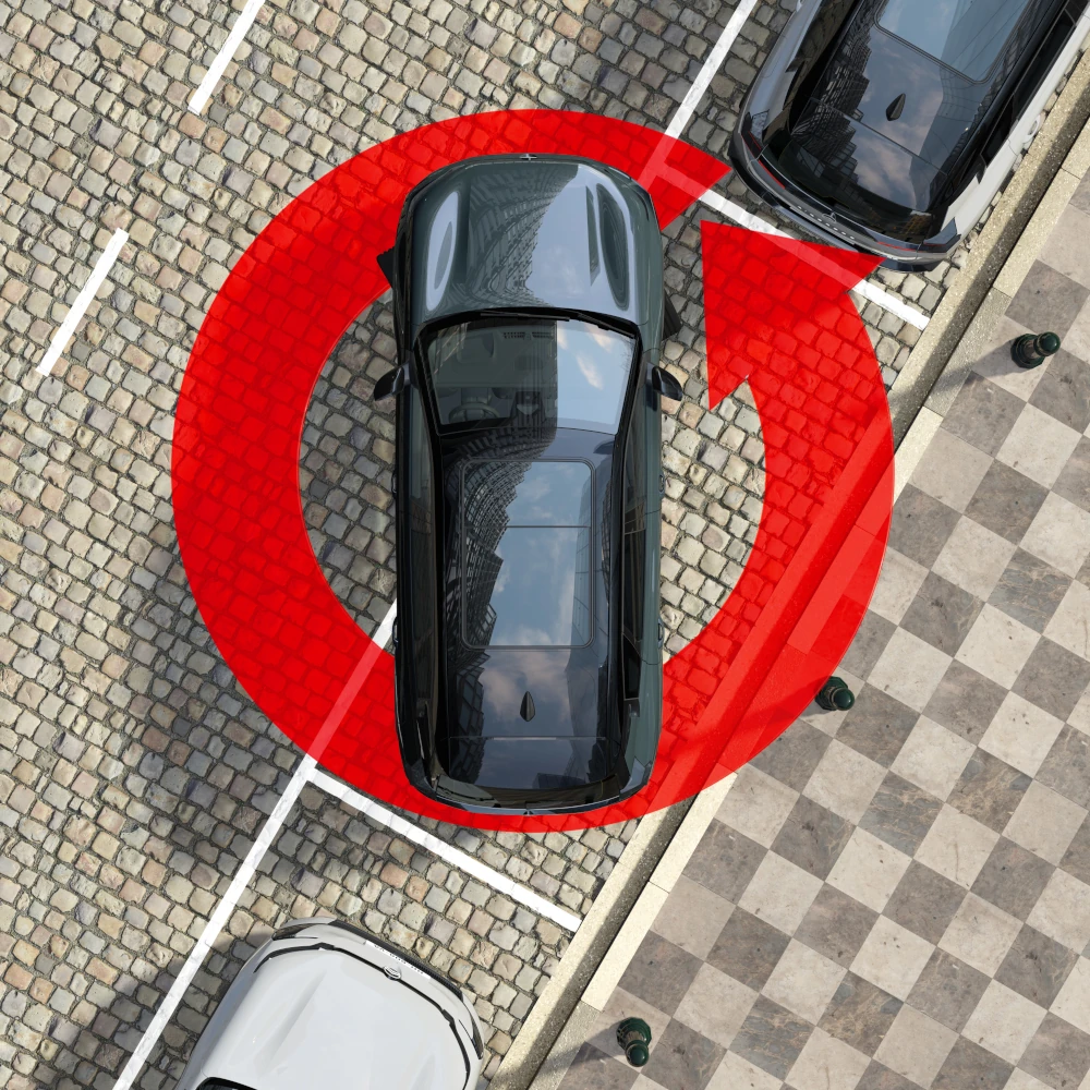 Draufsicht ë-C5 Aircross zeigt Vision 360°, Sicherheit, Sichtbarkeit und Technologie für selbstbewusstes Manövrieren